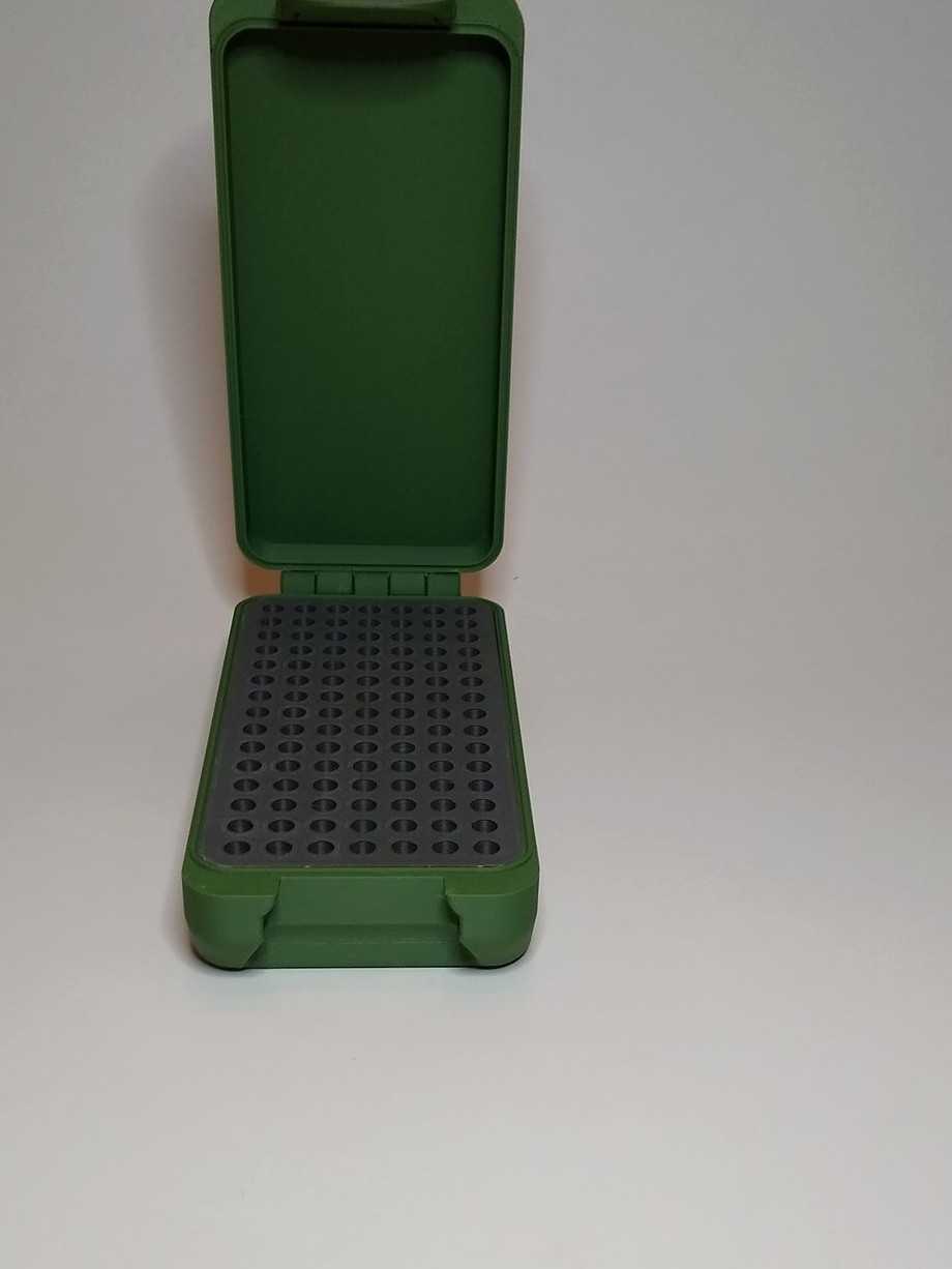 BRT .22 LR OD Green box open showing fitted insert