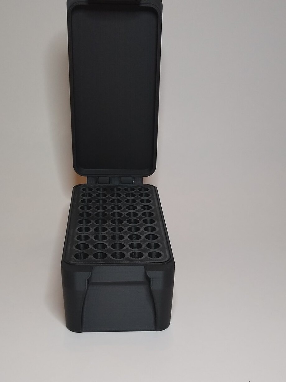 BRT 300 BLK Woodland Camo / Black Base box open showing fitted insert