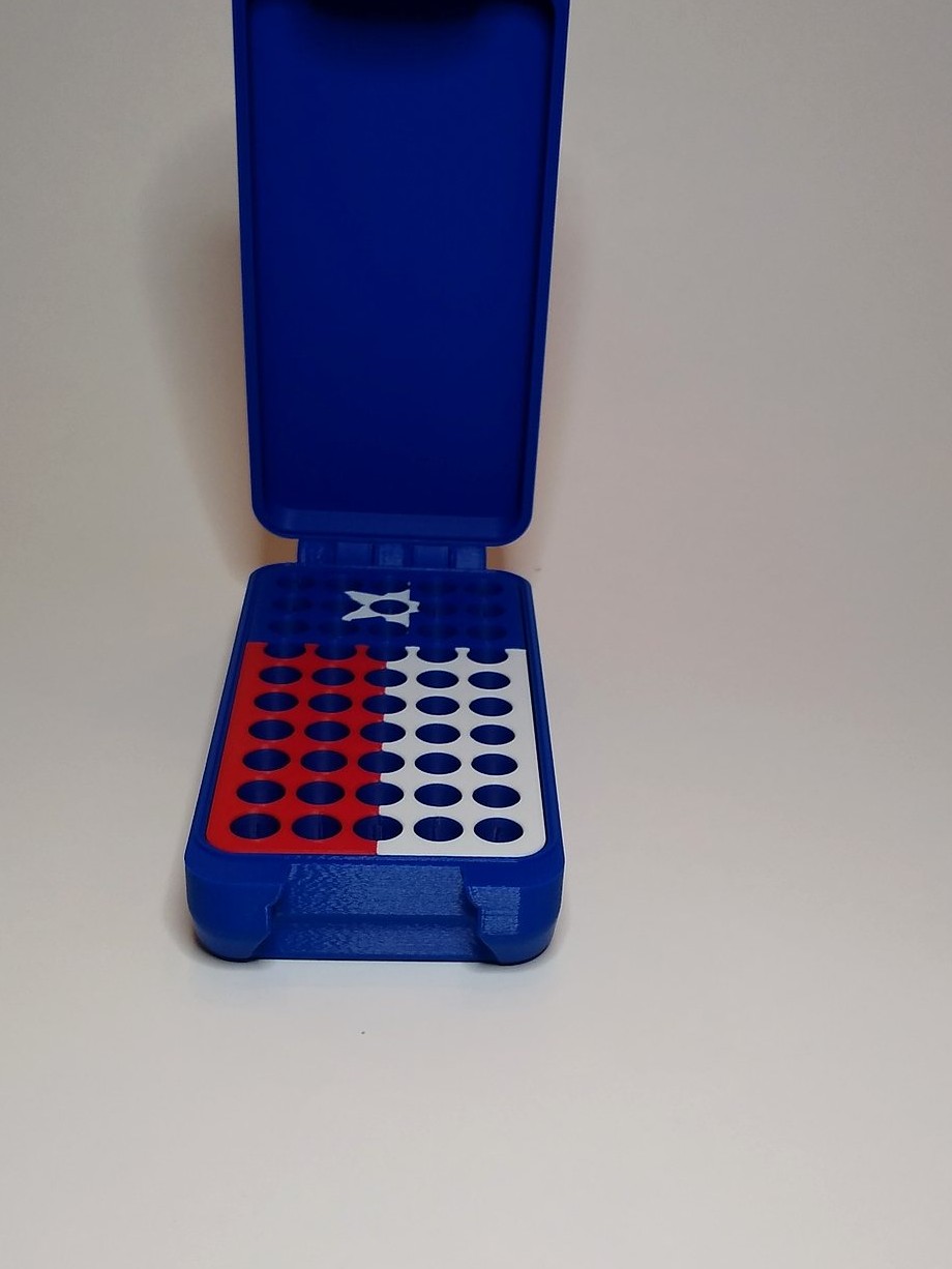 BRT 9mm Texas Flag box open showing fitted insert